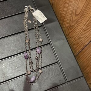 Chic Lavender Beaded Necklace 10”